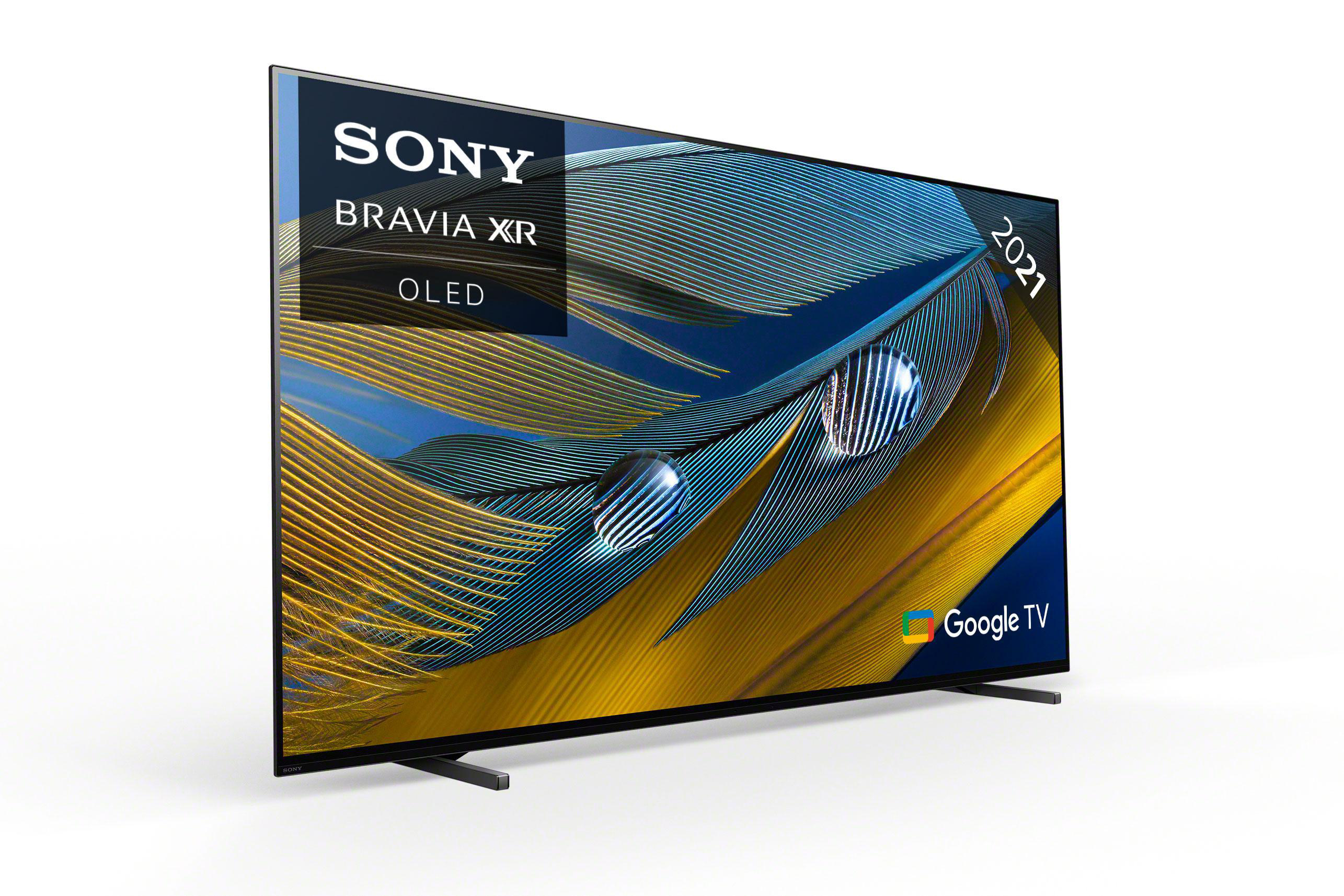 SONY XR-55A80J OLED TV (Flat, 55 Zoll / 139 cm, OLED 4K, SMART TV, Google TV)