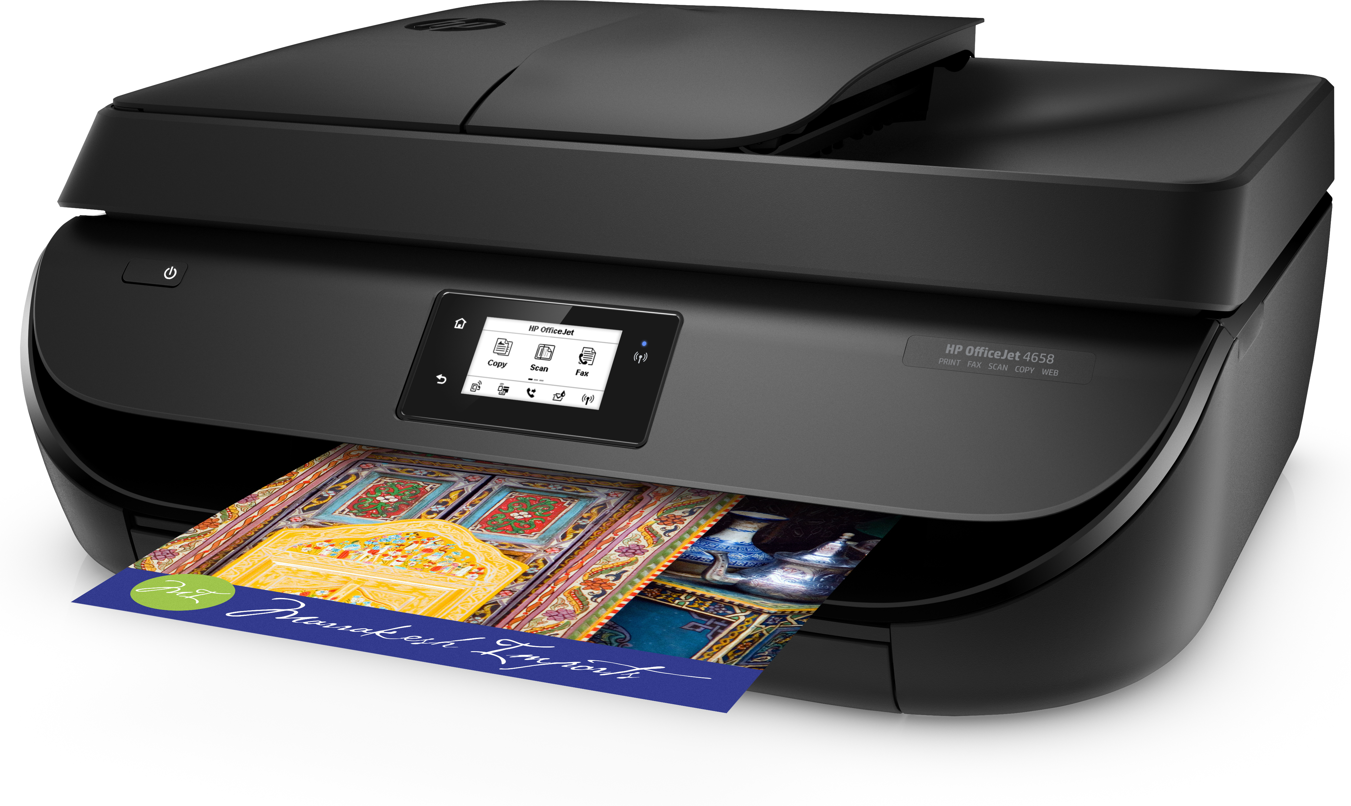 Impresora multifunción - HP OfficeJet 4658, WiFi, ePrint, Negro