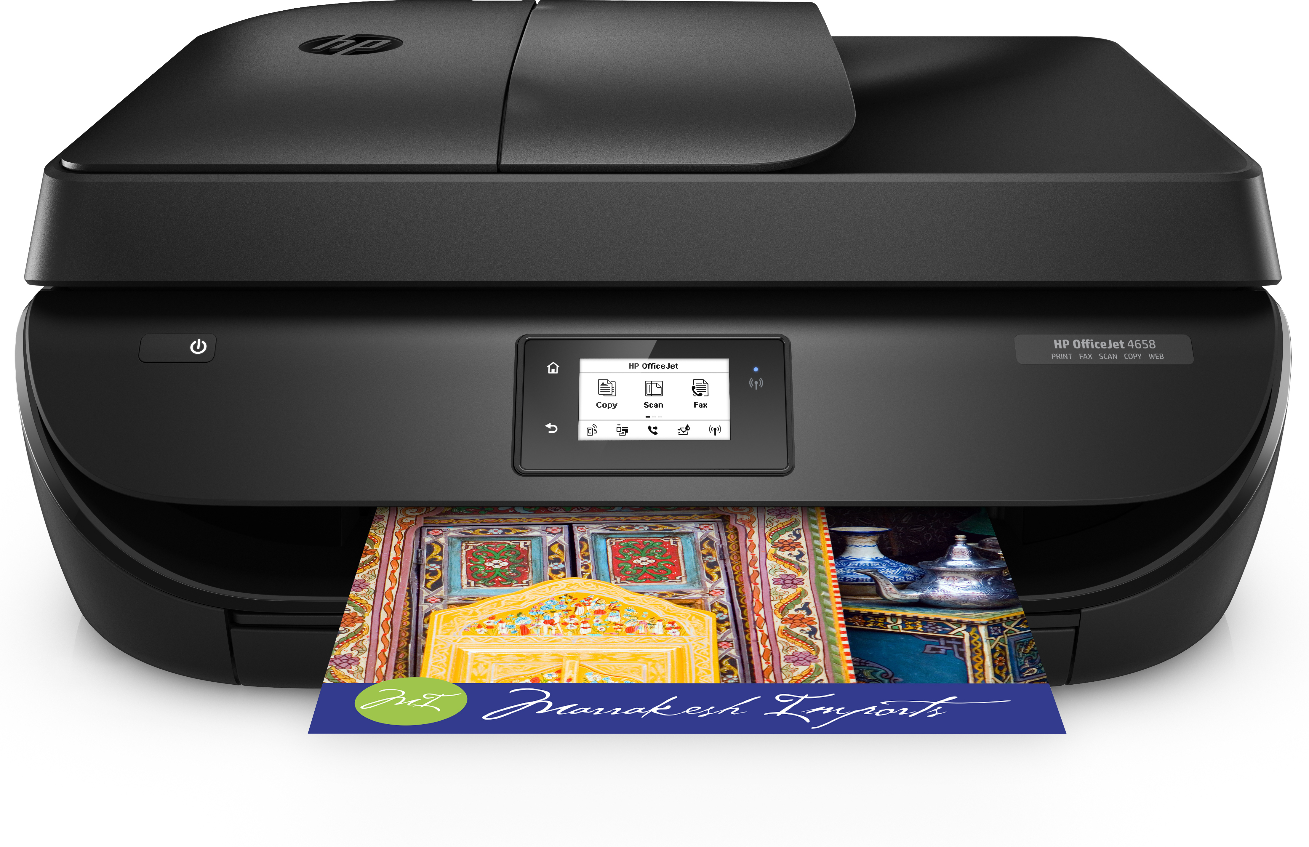 Impresora multifunción - HP OfficeJet 4658, WiFi, ePrint, Negro