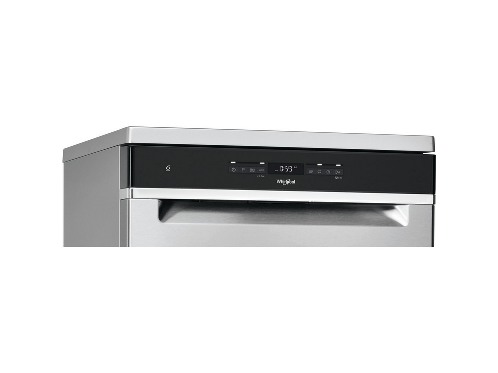 Lavavajillas - Whirlpool WFO 3T142 X, Independiente, 14 servicios, 10 programas, 6th Sense, 60 cm, Inox