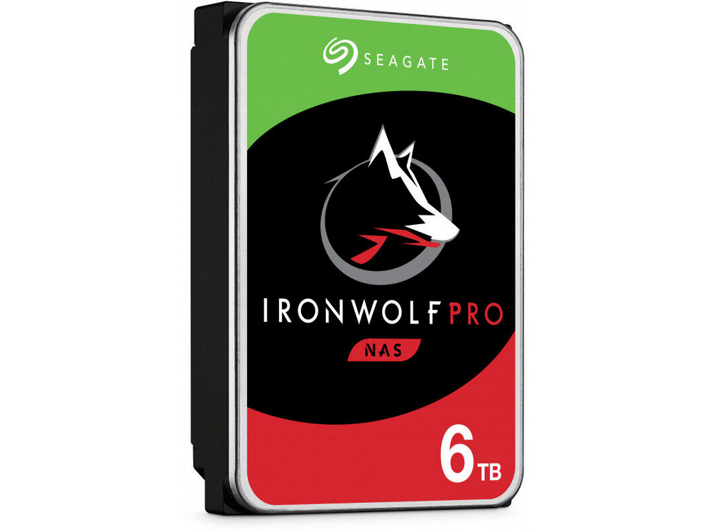 Servidor NAS - Seagate ST6000NE000 IronWolf Pro, HDD, 6 TB, 6 Gbit/s, SATA III, Negro