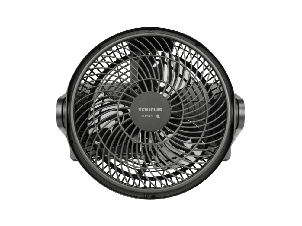 Ventilador de sobremesa - Taurus Ice Brise Mini, 25 cm de diámetro, 2 velocidades, 3 aspas, inclinable, apto para colgar en pared, silencioso, Negro