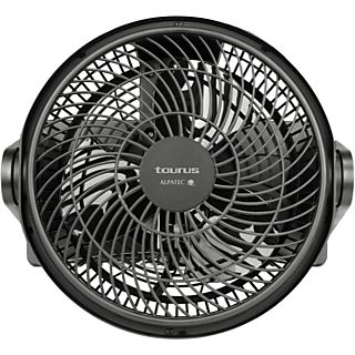 Ventilador de sobremesa - Taurus Ice Brise Mini, 25 cm de diámetro, 2 velocidades, 3 aspas, inclinable, apto para colgar en pared, silencioso, Negro 