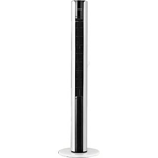 Ventilador de torre digital - Taurus Babel Infinite de 110 cm, 3 velocidades - modos, temporizador, oscilante, mando a distancia, táctil, blanco