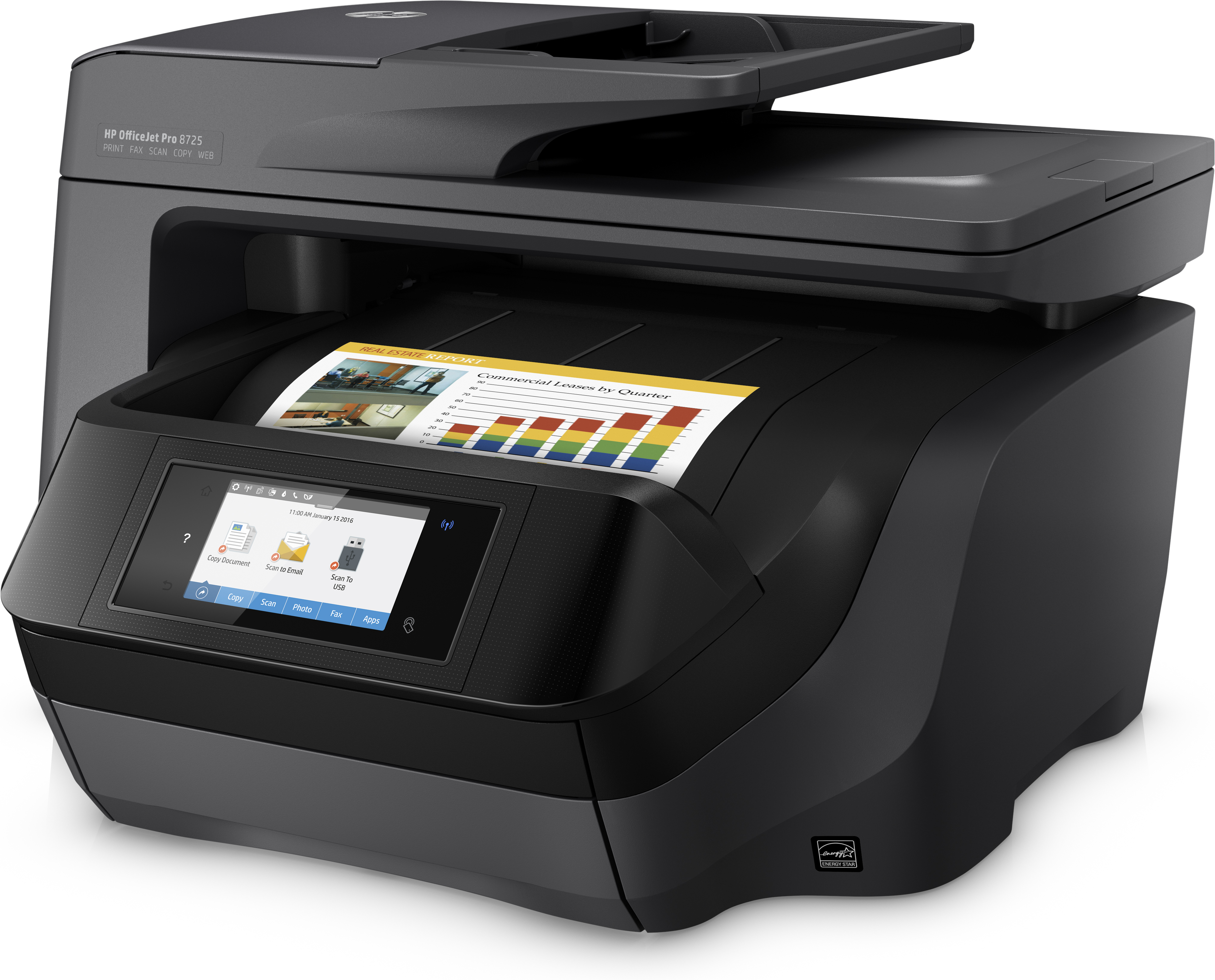 HP OfficeJet Pro 8725 (Instant Ink) 4-in-1 Multifunktionsdrucker
