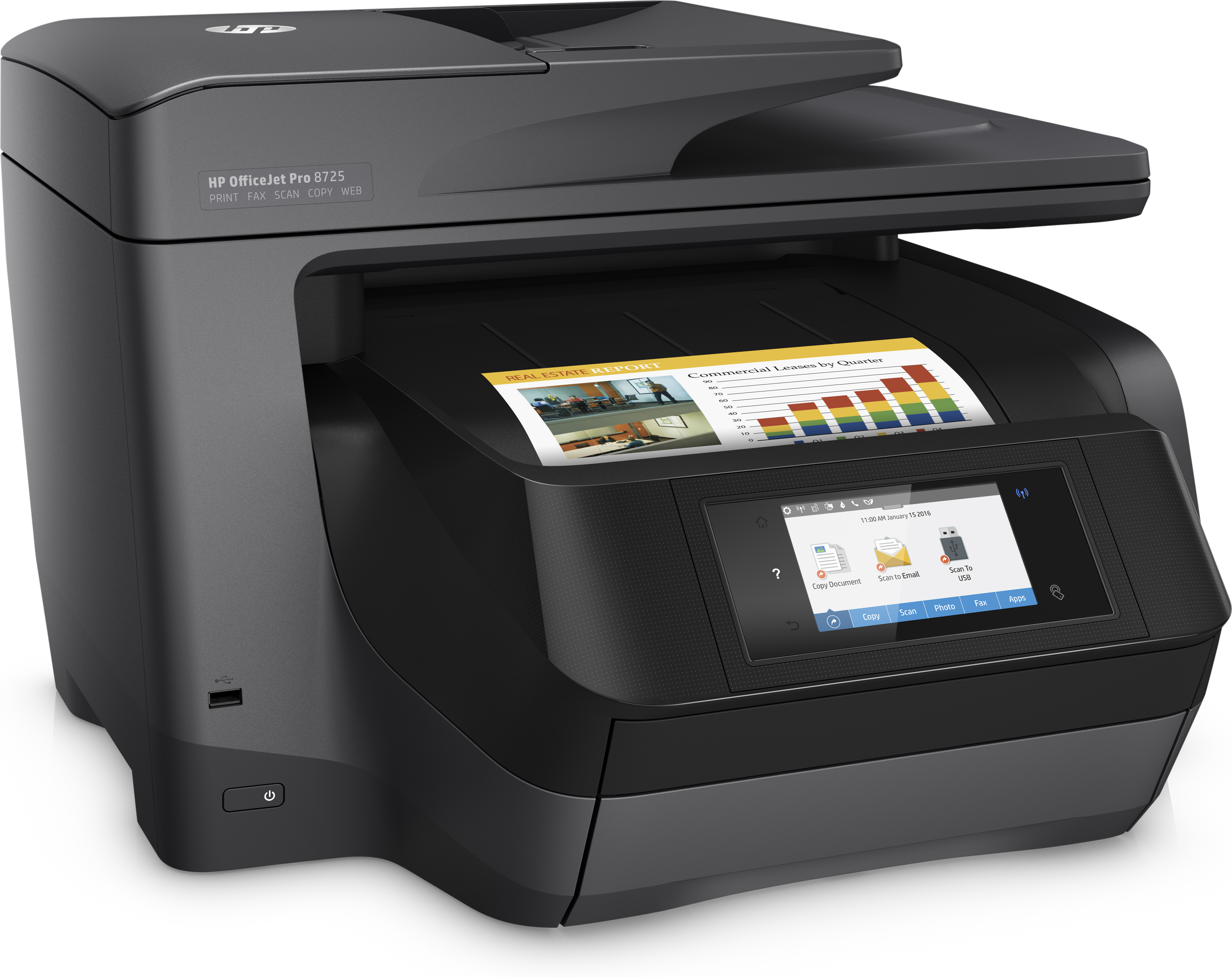 HP OfficeJet Pro 8725 (Instant Ink) 4-in-1 Multifunktionsdrucker