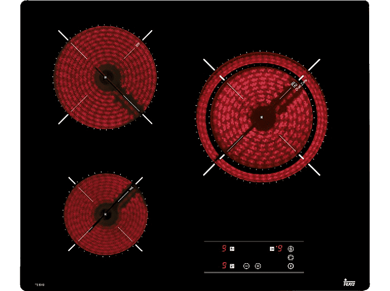 Vitrocerámica Teka de 60 cm con 3 zonas con Touch Control