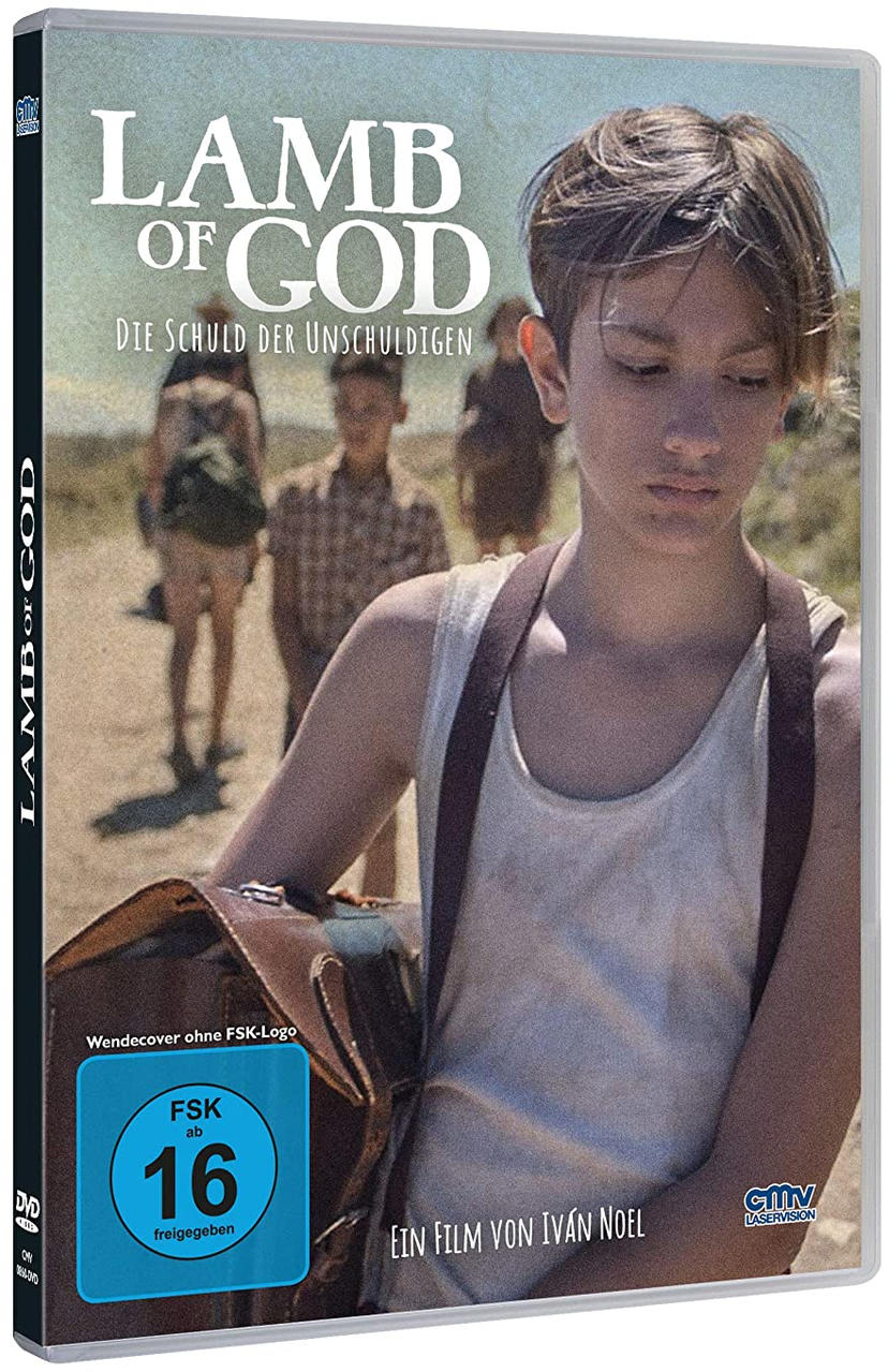 DVD-Hülle eines Films. Der Titel lautet „Lamb of God“. Ein Junge steht vorne.