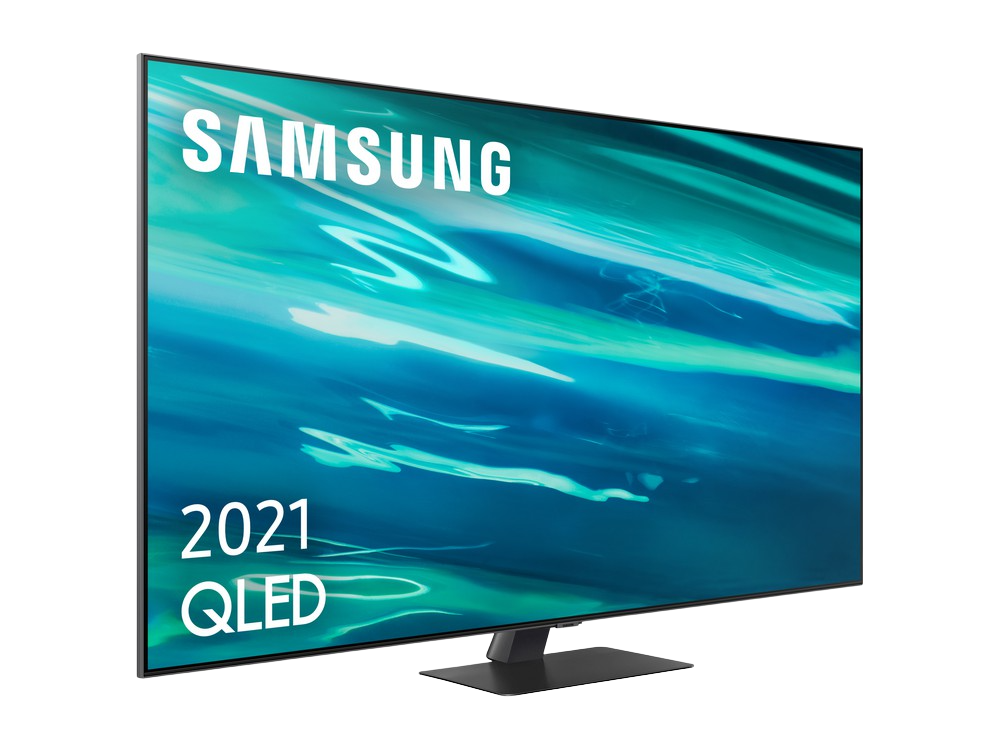 TV QLED 75" - Samsung QE75Q80AATXXC, UHD 4K, Smart TV, HDR10+, Tizen, Motion Xcelerator, Control de voz, Plata/Negro