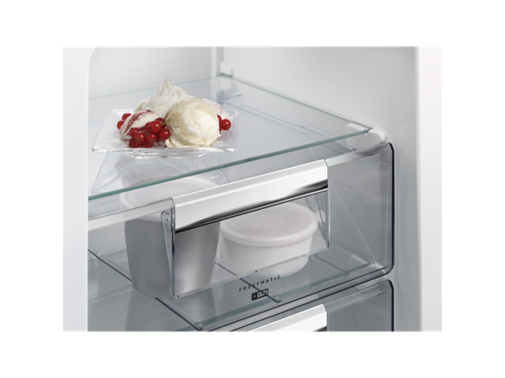 Frigorífico combi - AEG SCK818E3FS, Integrable, 265 l, Estático, ColdSense, DynamicAir, 177 cm, Blanco