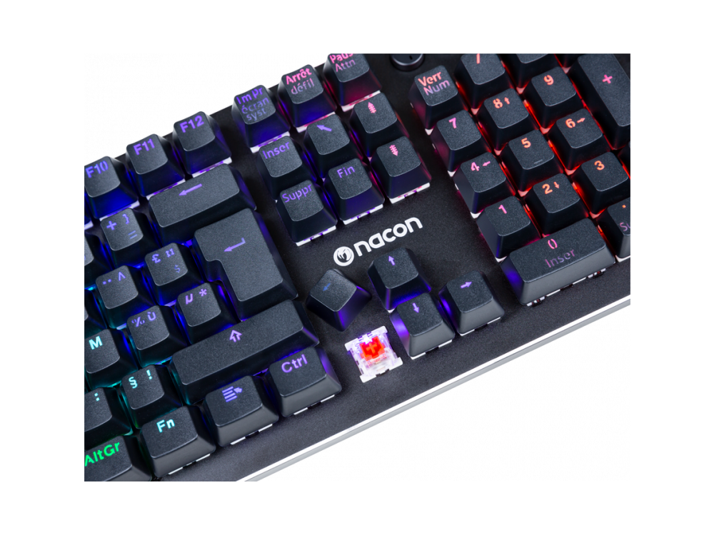Teclado gaming - Nacon CL-520ES, USB, Mecánico, Iluminación RGB, Anti-ghosting, QWERTY, Negro