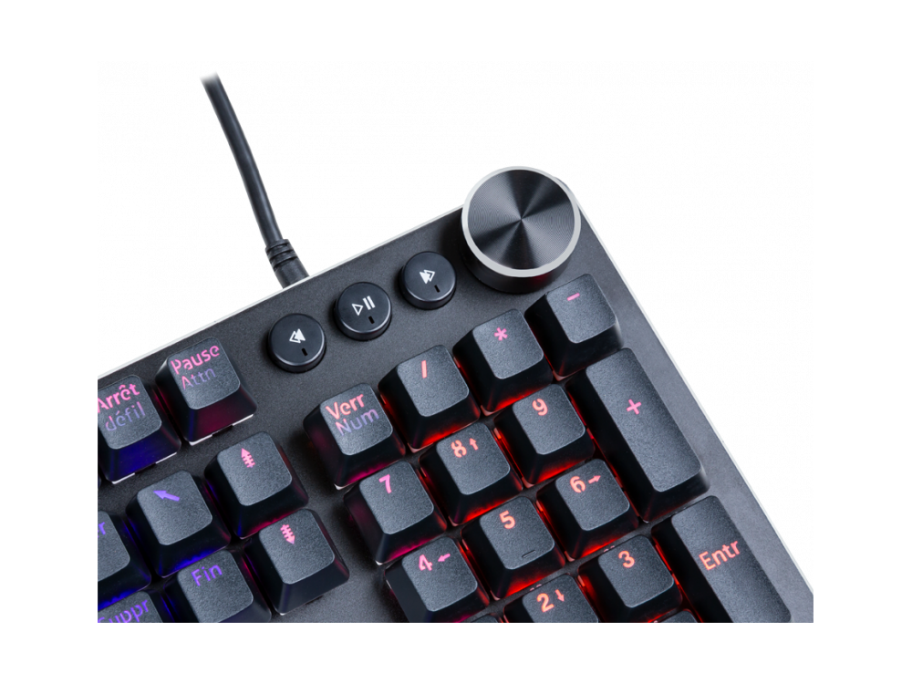 Teclado gaming - Nacon CL-520ES, USB, Mecánico, Iluminación RGB, Anti-ghosting, QWERTY, Negro