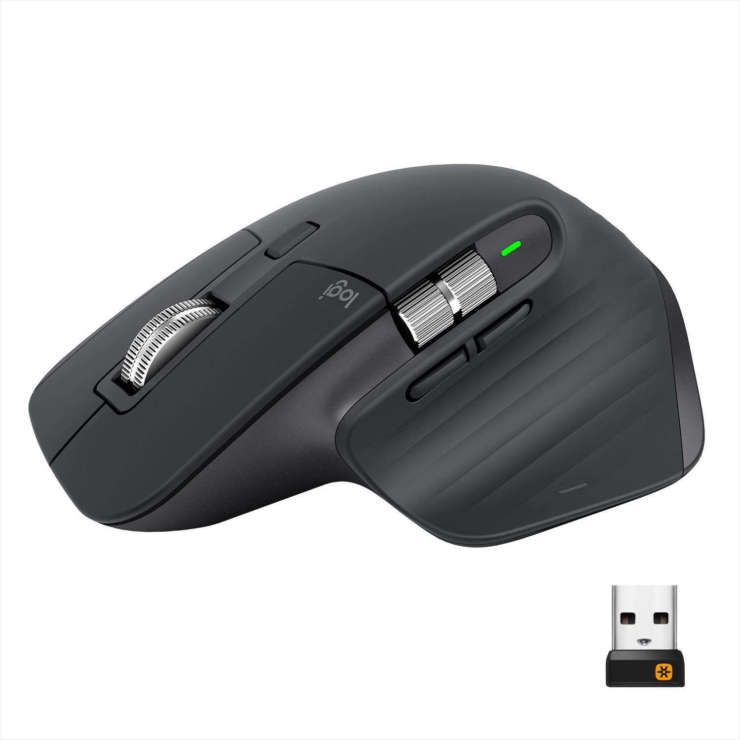LOGITECH MX Master 3 kabellose Bluetooth Maus, Graphite