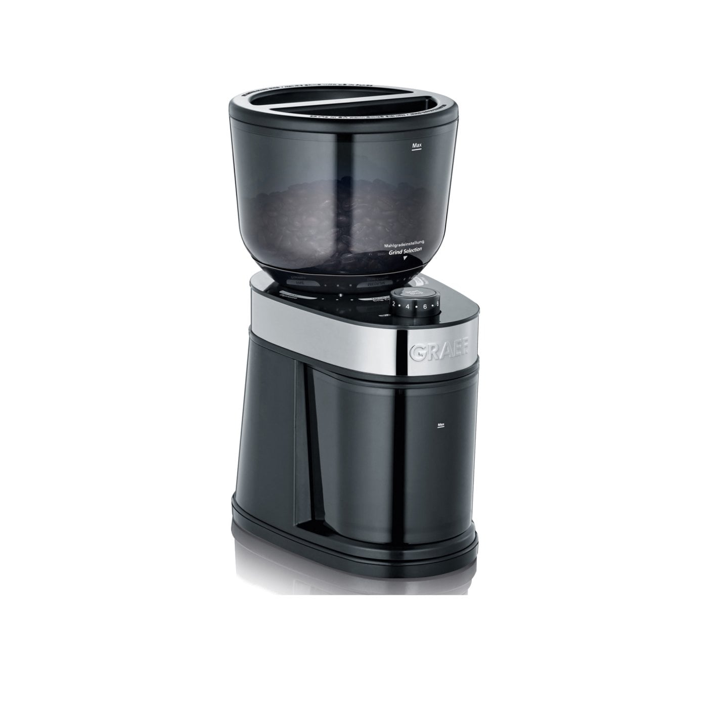 GRAEF ES402-Set Espressomaschine salita inkl. Kaffeemühle Schwarz Espressomaschine (Schwarz, 1400 Watt, 15 bar)