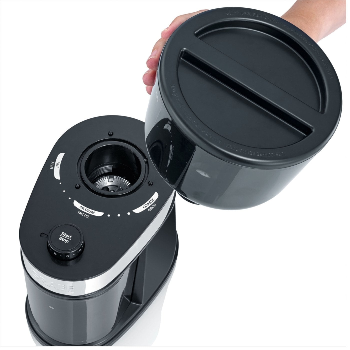 GRAEF ES402-Set Espressomaschine salita inkl. Kaffeemühle Schwarz Espressomaschine (Schwarz, 1400 Watt, 15 bar)