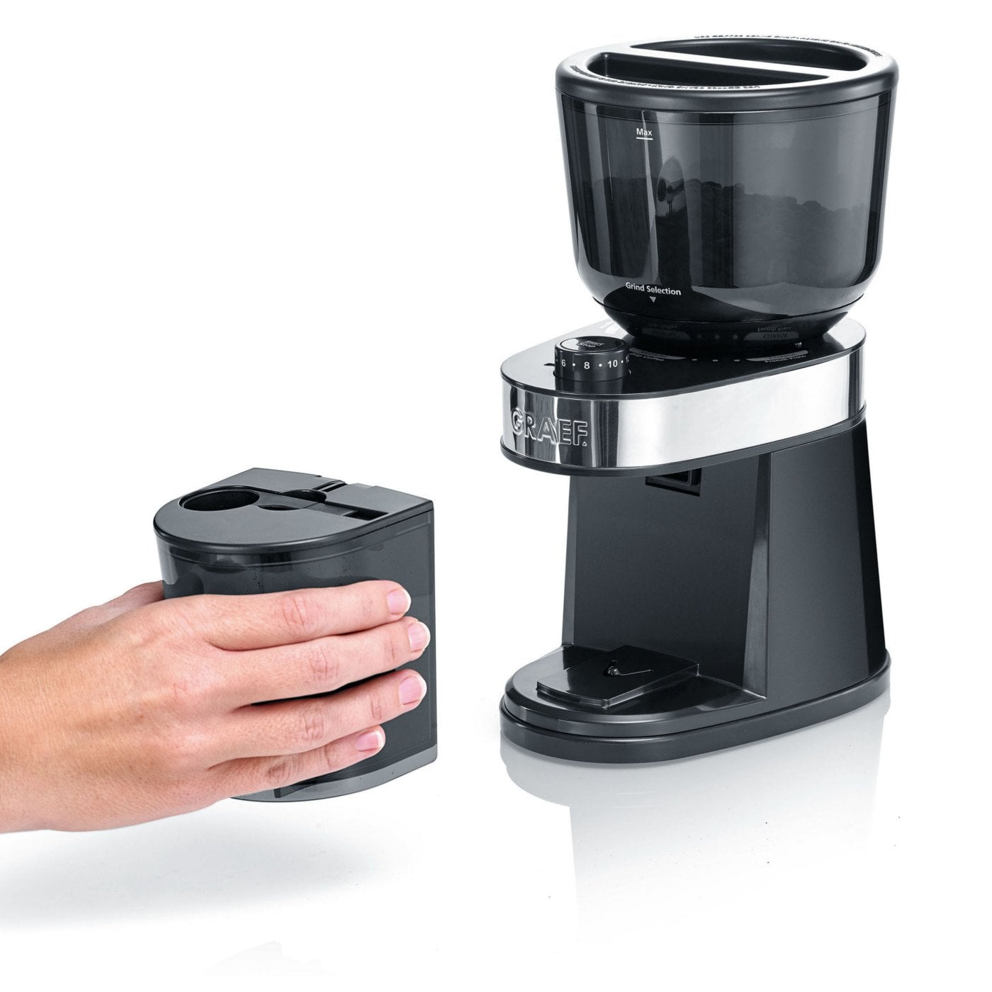 GRAEF ES402-Set Espressomaschine salita inkl. Kaffeemühle Schwarz Espressomaschine (Schwarz, 1400 Watt, 15 bar)