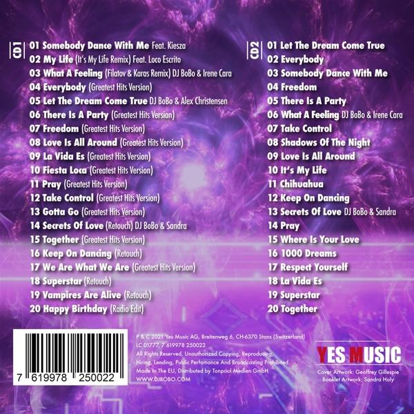 Albumcover mit einer Liste von Songs und dem Yes Music Logo.