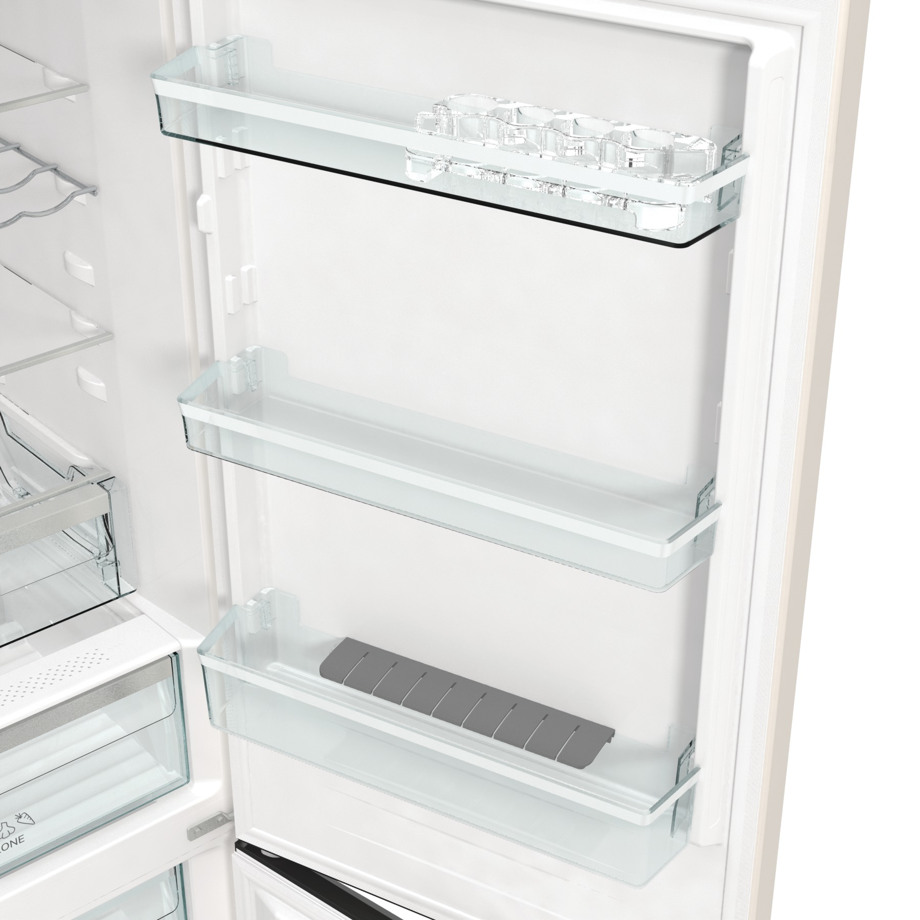 GORENJE NRK6192AC4 Kühl- Gefrierkombination (E, 300 l, 1850 mm hoch, Standgerät, No Frost (verminderte Eisbildung), Beige)