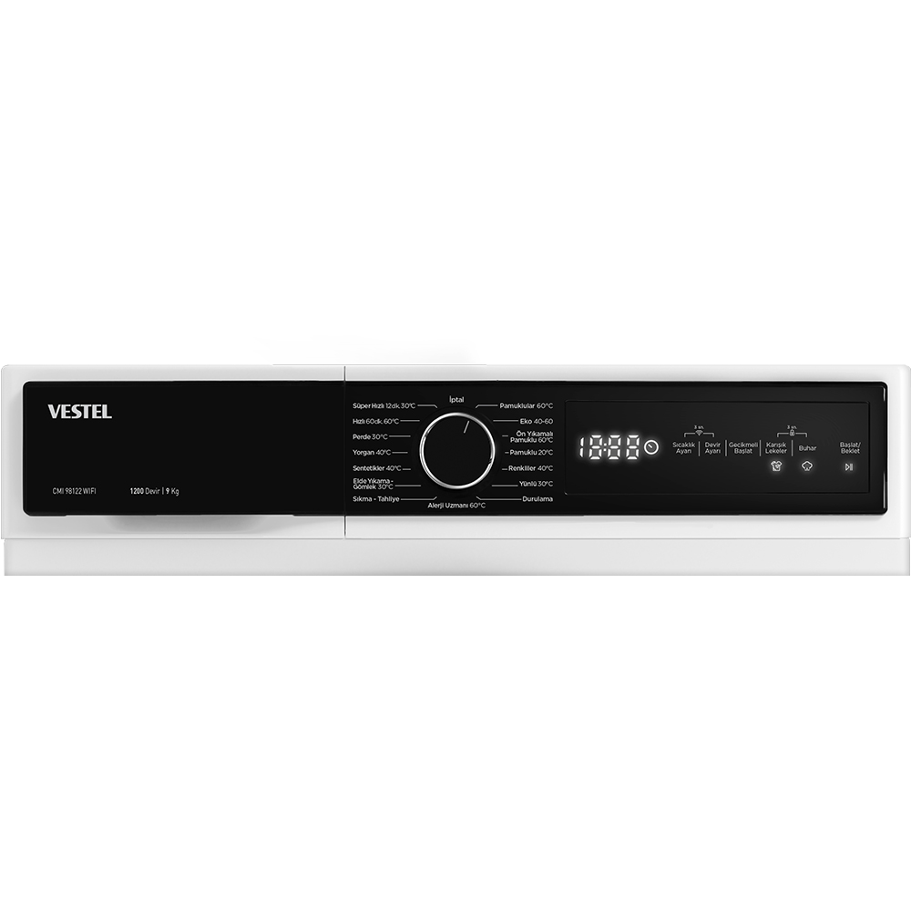 VESTEL CMI 98122 B Enerji Sınıfı Wifi 9kg Çamaşır Makinesi Beyaz