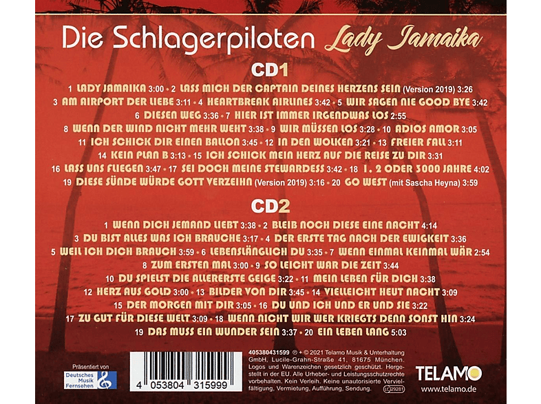 Thumbnail - Die Schlagerpiloten - Lady Jamaika-Die schönsten Hits des Sommers (CD)