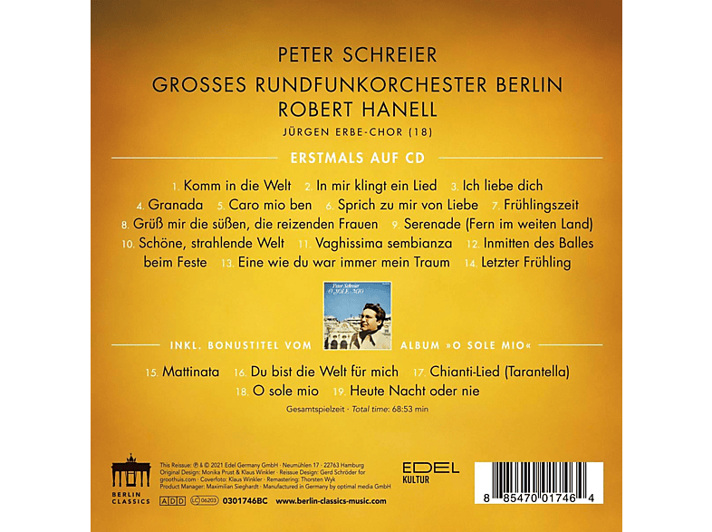 Thumbnail - Peter Schreier, Grosses Rundfunkorchester Berlin - Schöne, Strahlende Welt (CD)