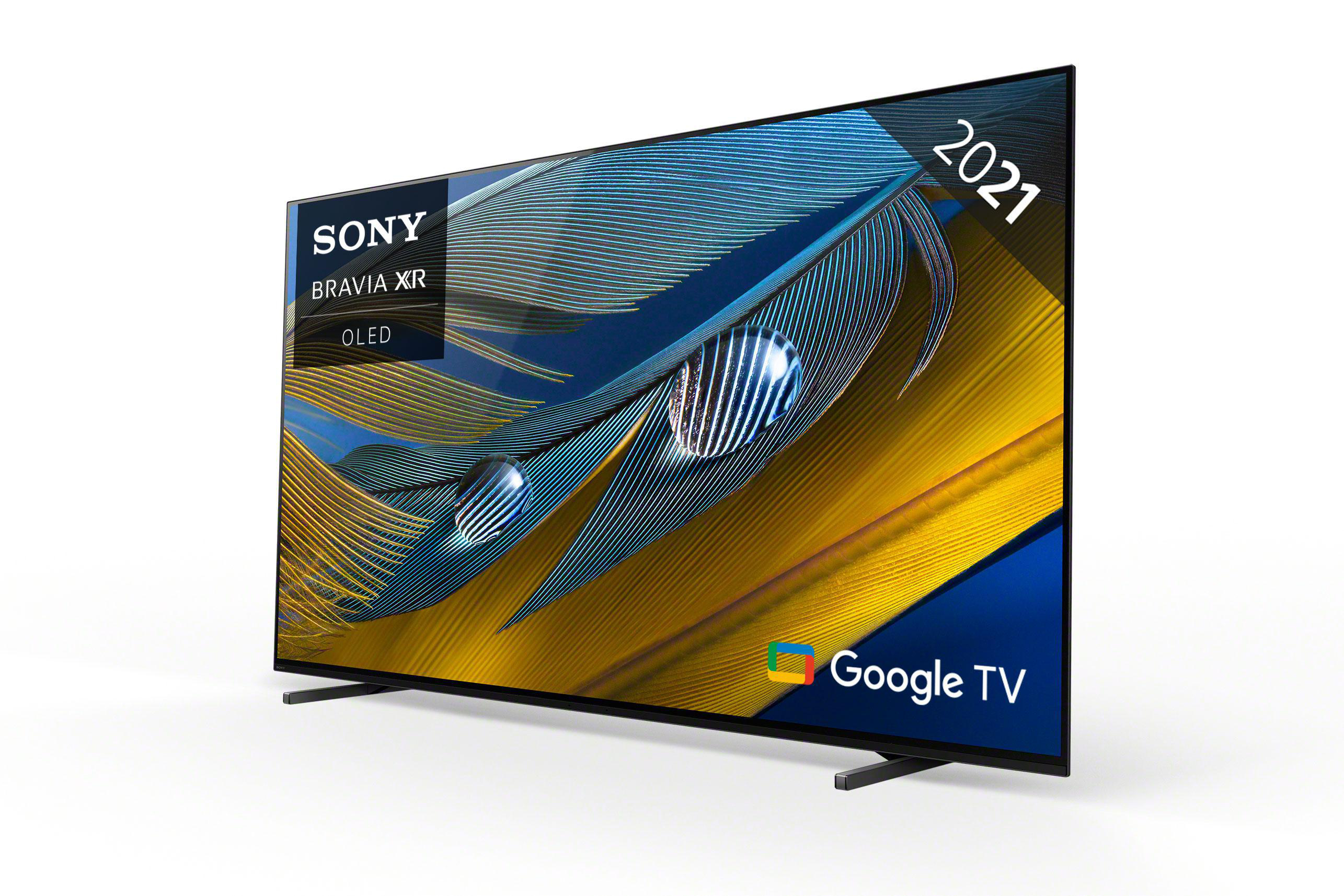 SONY XR-77A80J OLED TV (Flat, 77 Zoll / 195 cm, OLED 4K, SMART TV, Google TV)