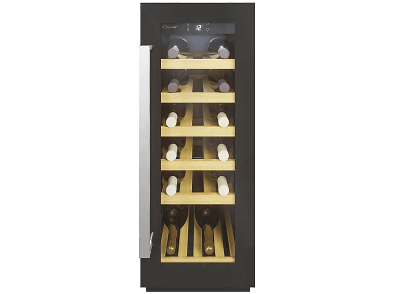 REACONDICIONADO Seminuevo Excelente Vinoteca integrable - Candy CCVB 30/1, 58 l, 20 botellas, Anti UV, Iluminación LED, 81.3 cm, Negro