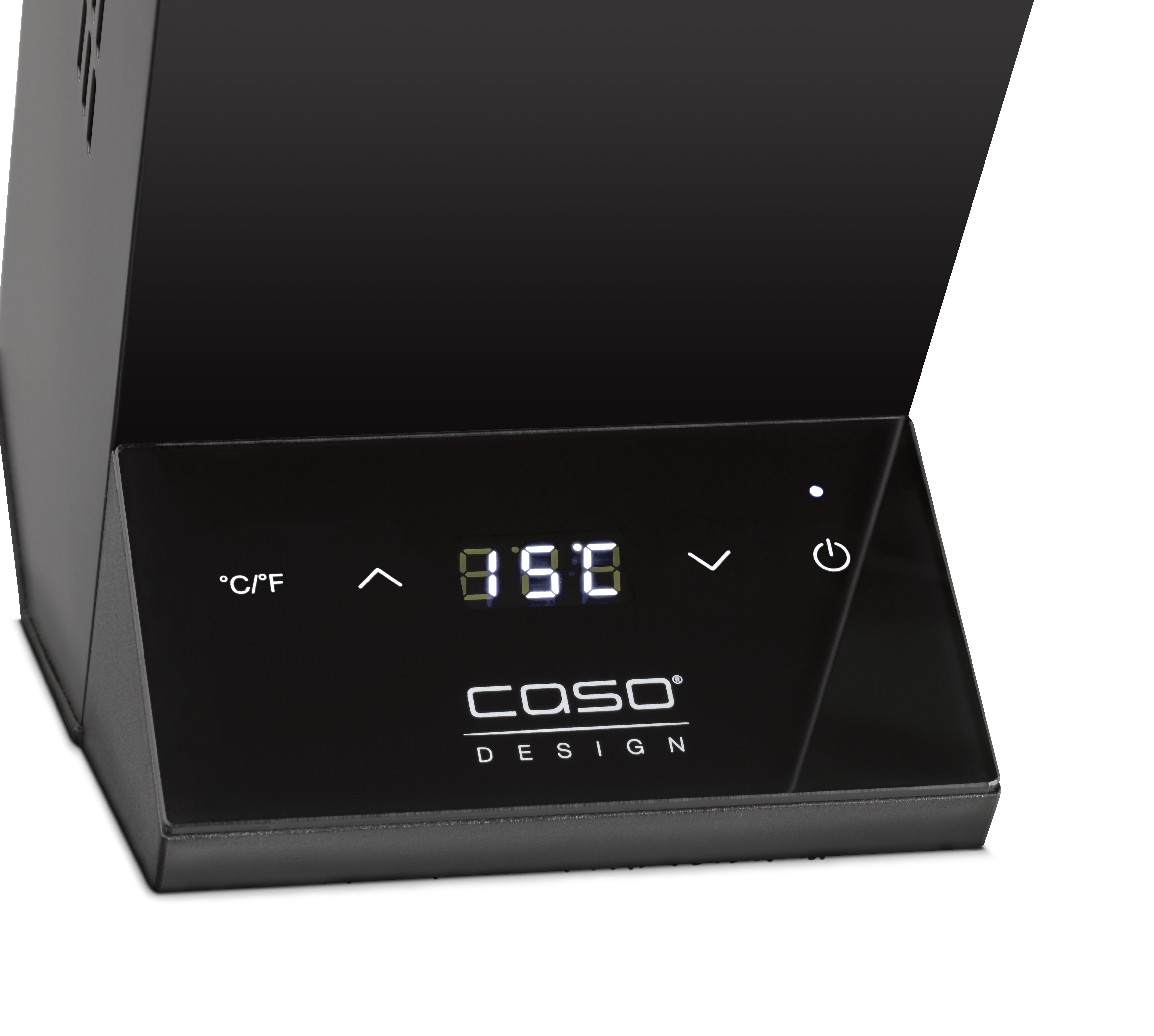 Schwarzes Digitaldisplay mit weißen Ziffern, die 85 anzeigen. Das Display ist in einem schwarzen Rahmen.