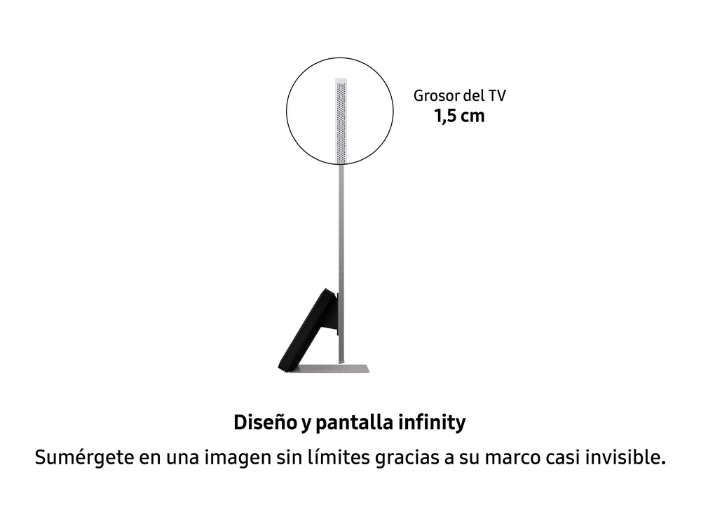 TV QLED 75" - Samsung QE75QN900ATXXC, Neo QLED 8K IA, Matrix Technology Pro, HDR 4000, Smart TV, Plata