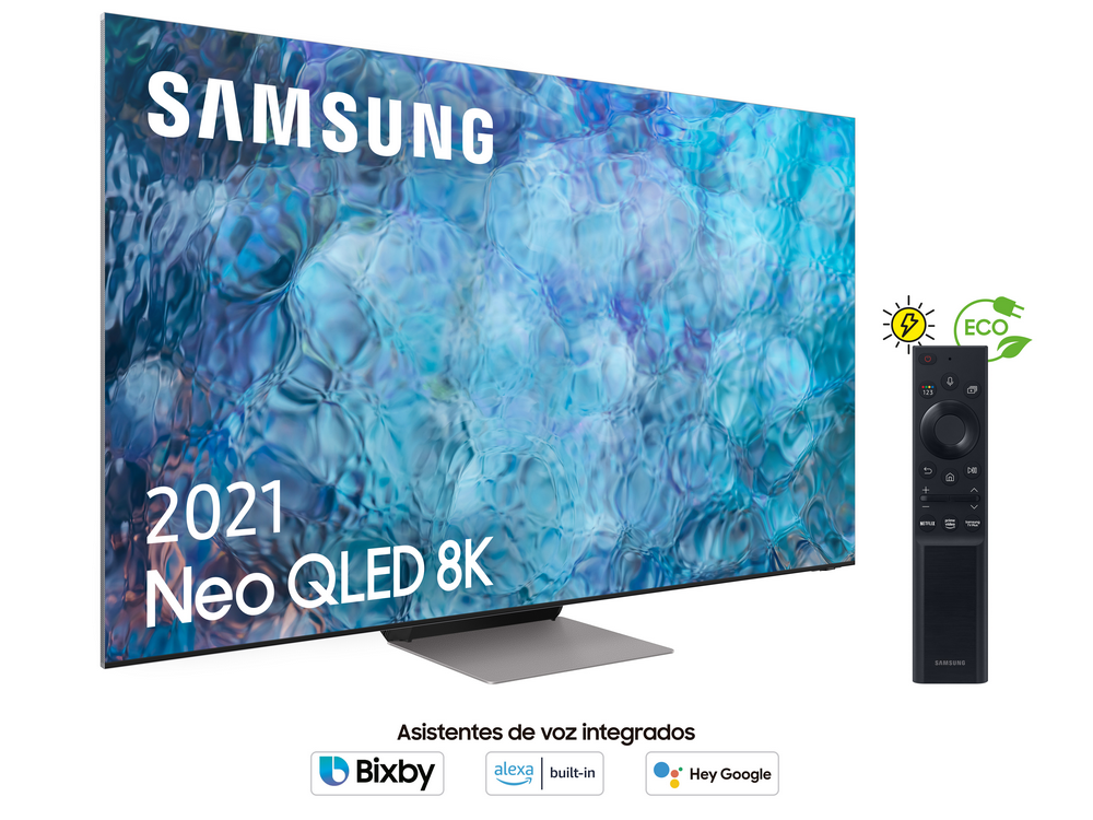 TV QLED 75" - Samsung QE75QN900ATXXC, Neo QLED 8K IA, Matrix Technology Pro, HDR 4000, Smart TV, Plata