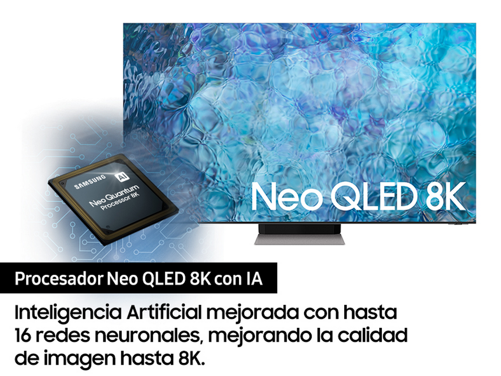 TV QLED 75" - Samsung QE75QN900ATXXC, Neo QLED 8K IA, Matrix Technology Pro, HDR 4000, Smart TV, Plata
