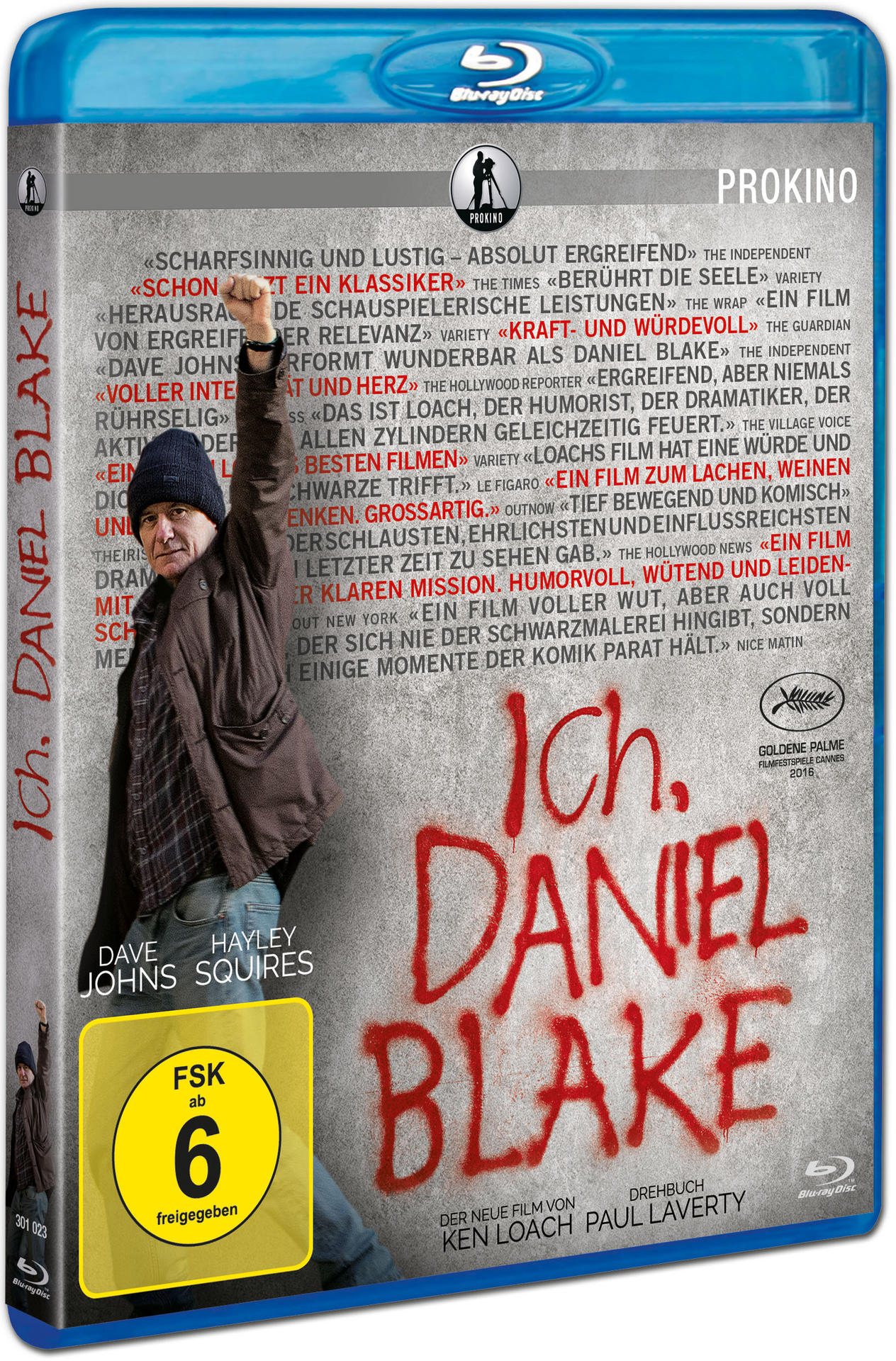 Filmcover von 'Ich, Daniel Blake' mit Mann und Text.