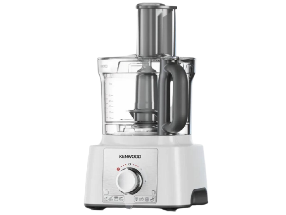 Procesador de alimentos - Kenwood MultiPro Express FDP65.450WH, 1000 W, 3 l, 2 Velocidades, Blanco