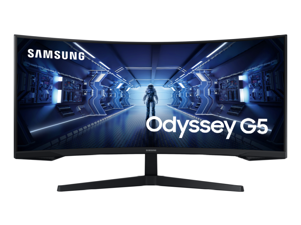 Monitor gaming - Samsung LC34G55TWWRXEN, 34" 2K WQHD, VA, 1 ms, 165 Hz, 1000R, HDR10, FreeSync™ Premium, Negro