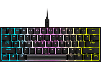 CORSAIR Gaming Tastatur K65 RGB MINI, Mechanisch, USB, DE, Cherry MX Speed, Schwarz