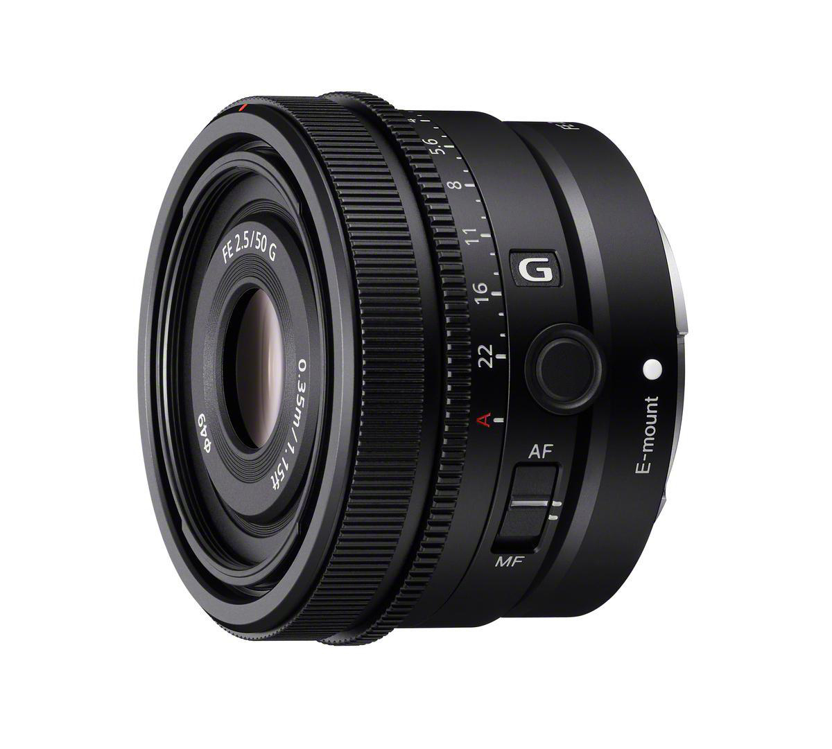 SONY SEL50F25G (Objektiv Sony 50 IF, Schwarz) mm Vollformat Blende, Circulare f/2.5 für DMR E-Mount, - G-Lens, FHB