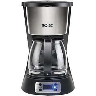 Cafetera de goteo - Solac CF4031, Potencia 1000 W, 12 Tazas, Filtro extraíble, Negro