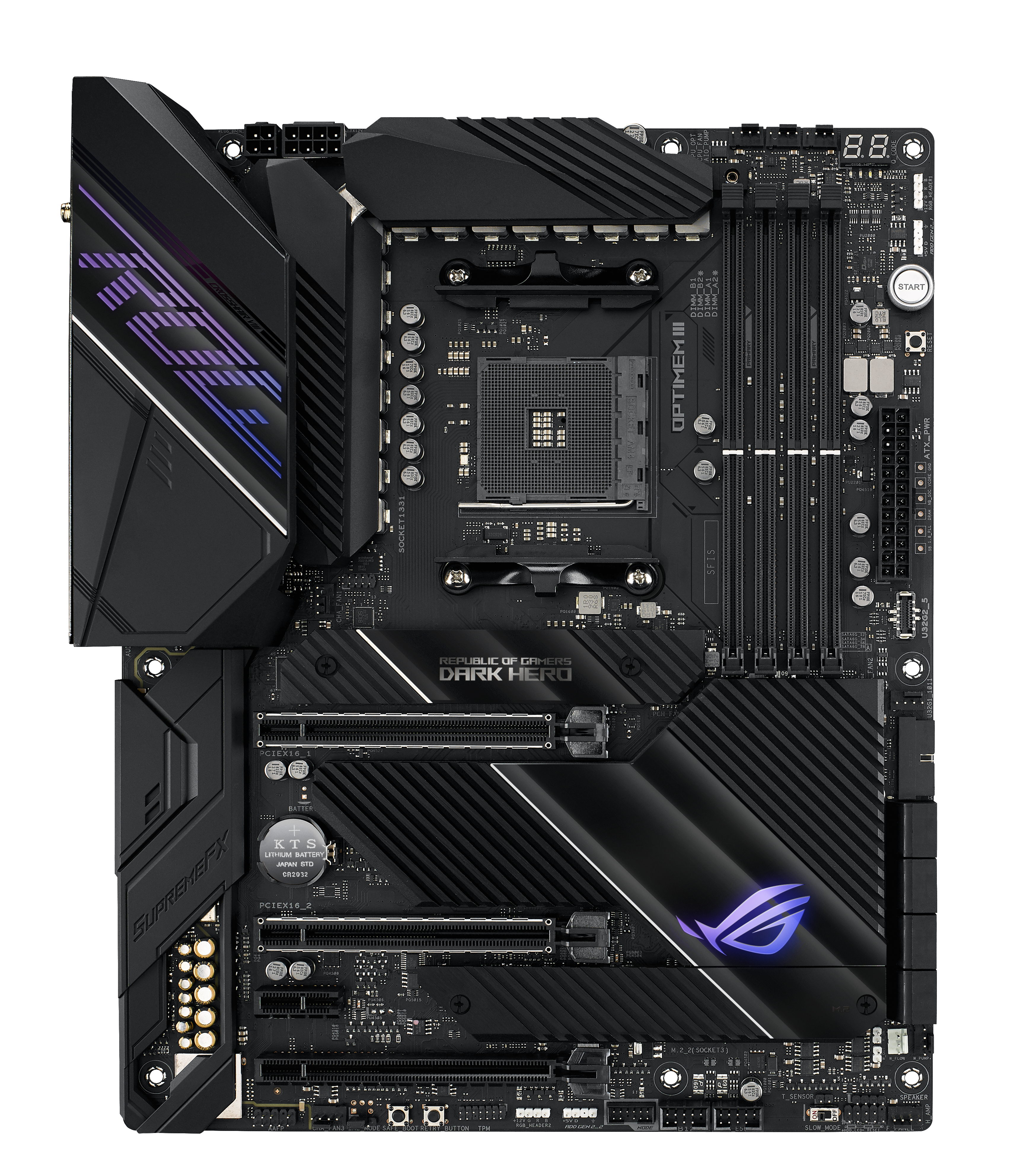 ASUS ROG Crosshair VIII Dark Hero Mainboard Schwarz