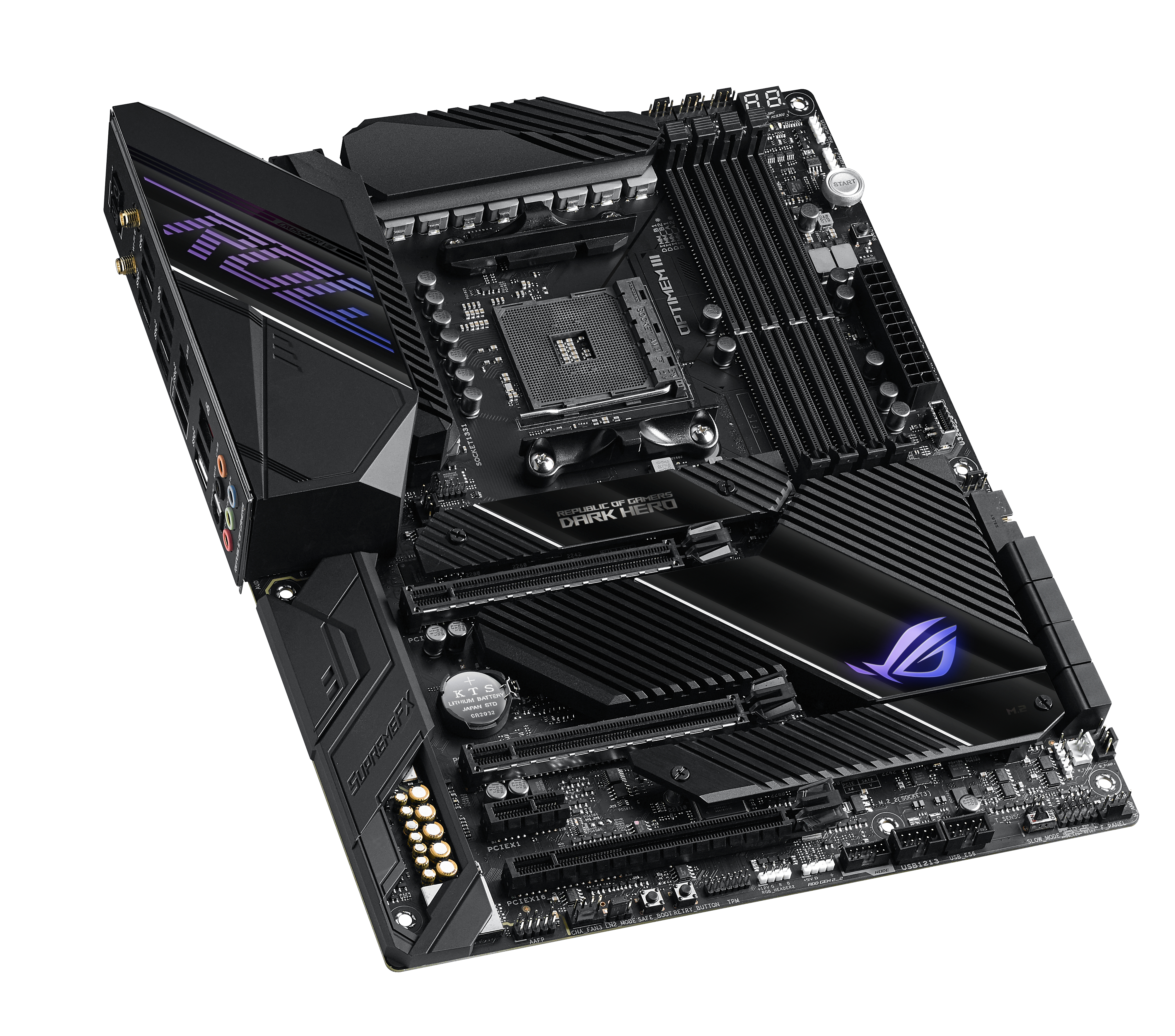 ASUS ROG Crosshair VIII Dark Hero Mainboard Schwarz