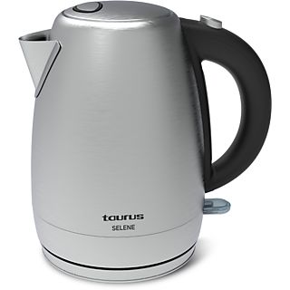 Hervidor de agua - Taurus KT2201X, 2200 W, 1.7 L, Base giratoria 360º, Apta para diestros y zurdos, Acero inoxidable