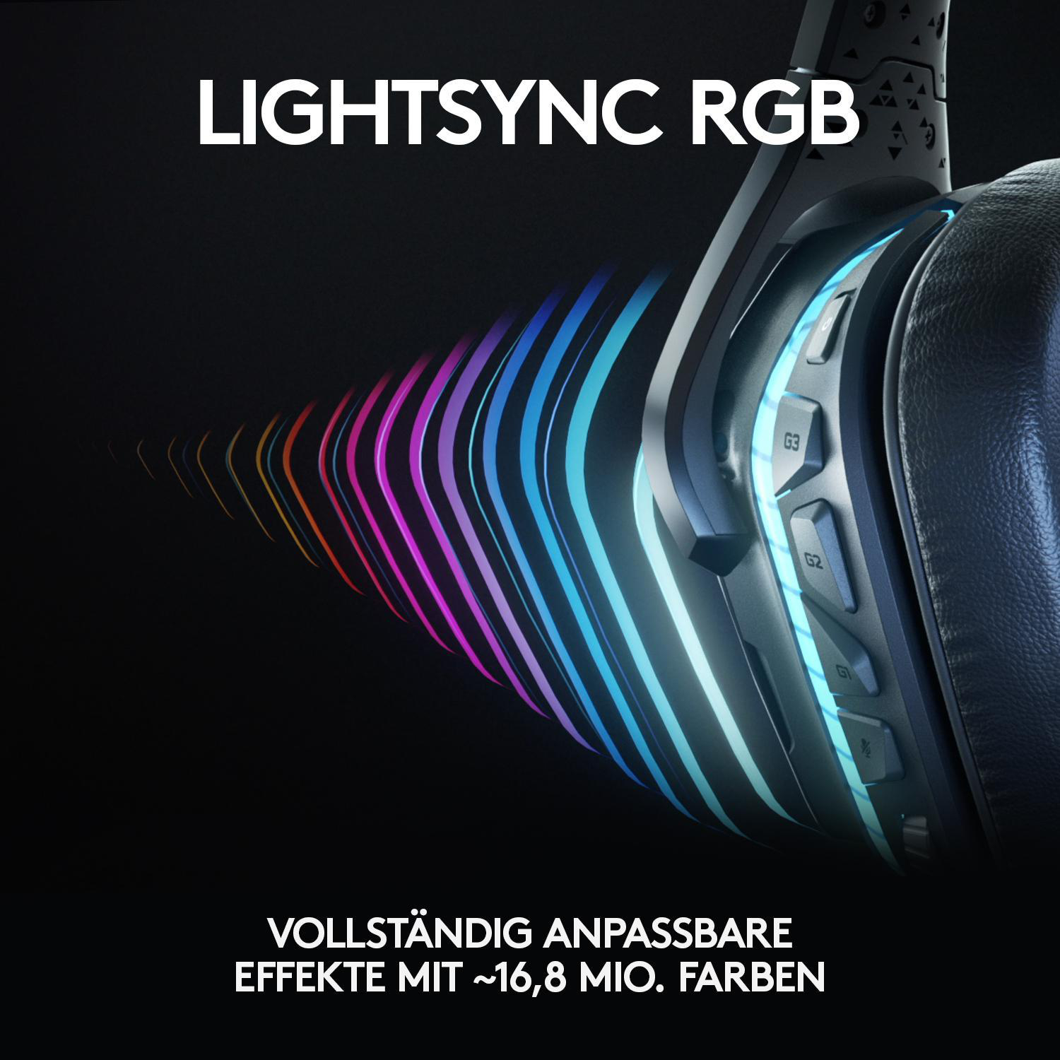 LOGITECH G635 LYGHTSYNC kabelgebunden, Over-ear Gaming Headset Schwarz