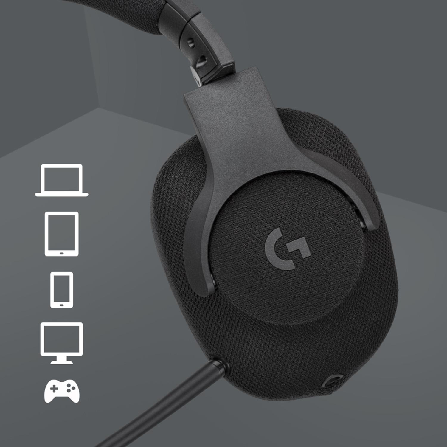 LOGITECH G433 Surround Gaming, Over-ear Headset Triple Black