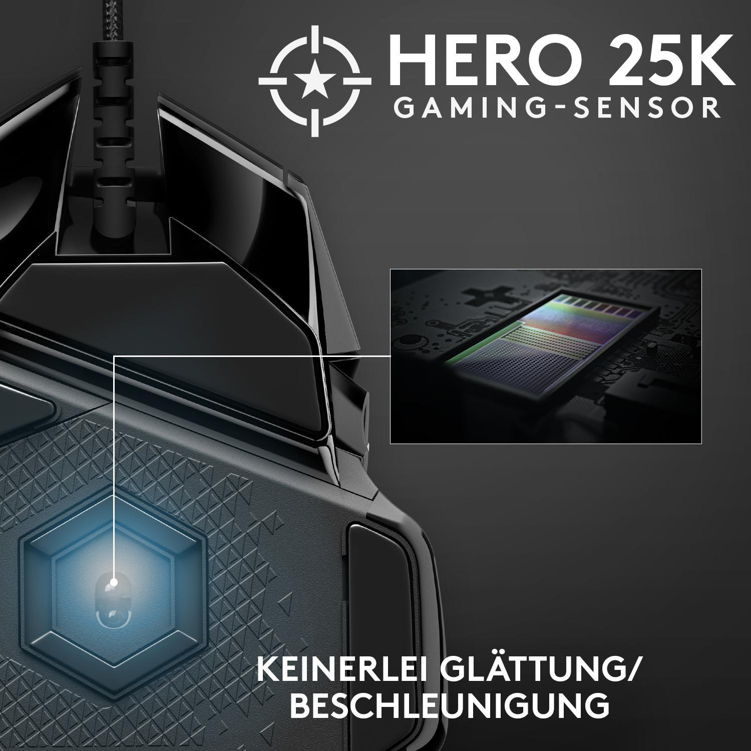 LOGITECH G502 SE HERO Gaming Maus, Schwarz/Weiß