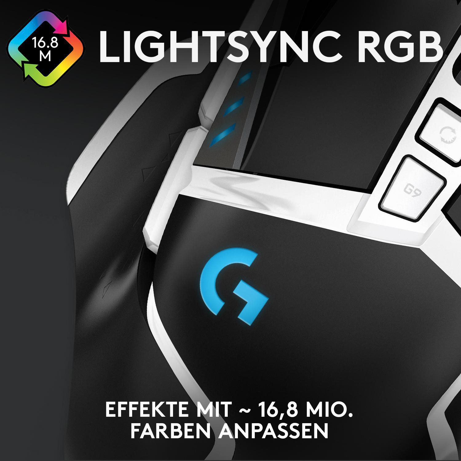 LOGITECH G502 SE HERO Gaming Maus, Schwarz/Weiß