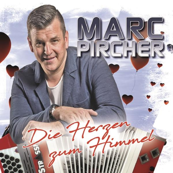 Albumcover mit einem Mann, der ein Akkordeon hält. Herzen und Ballons im Hintergrund.