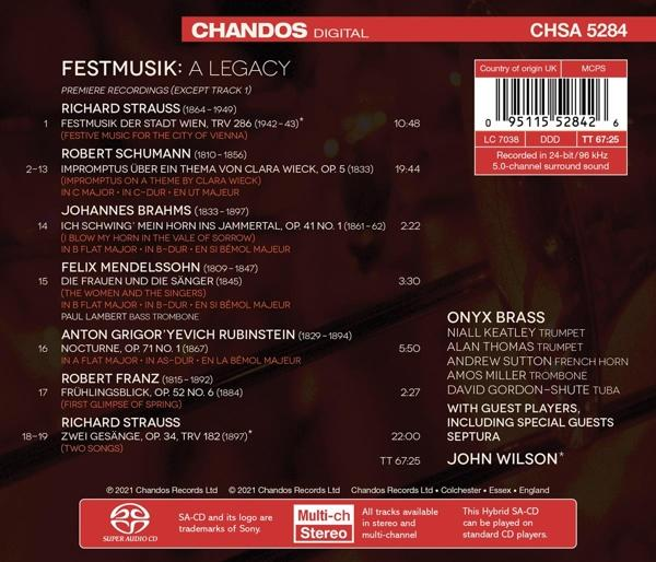 CD-Cover mit Trackliste für FestMusik: A Legacy.