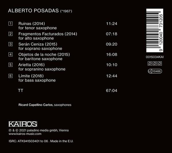 Ricard Capellino Carlos - Veredas-Werke für Saxophon  - (CD)