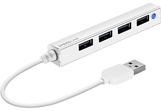 SPEED LINK Snappy Slim USB hub 4-port fehér (SL-140000-WE)