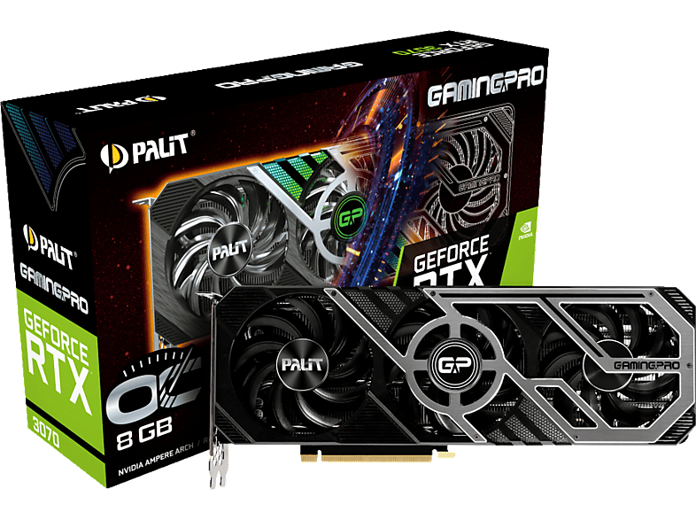 PALIT GeForce RTX™ 3070 Grafikkarte) (NE63070S19P2-1041A) GamingPro OC (NVIDIA, 8G