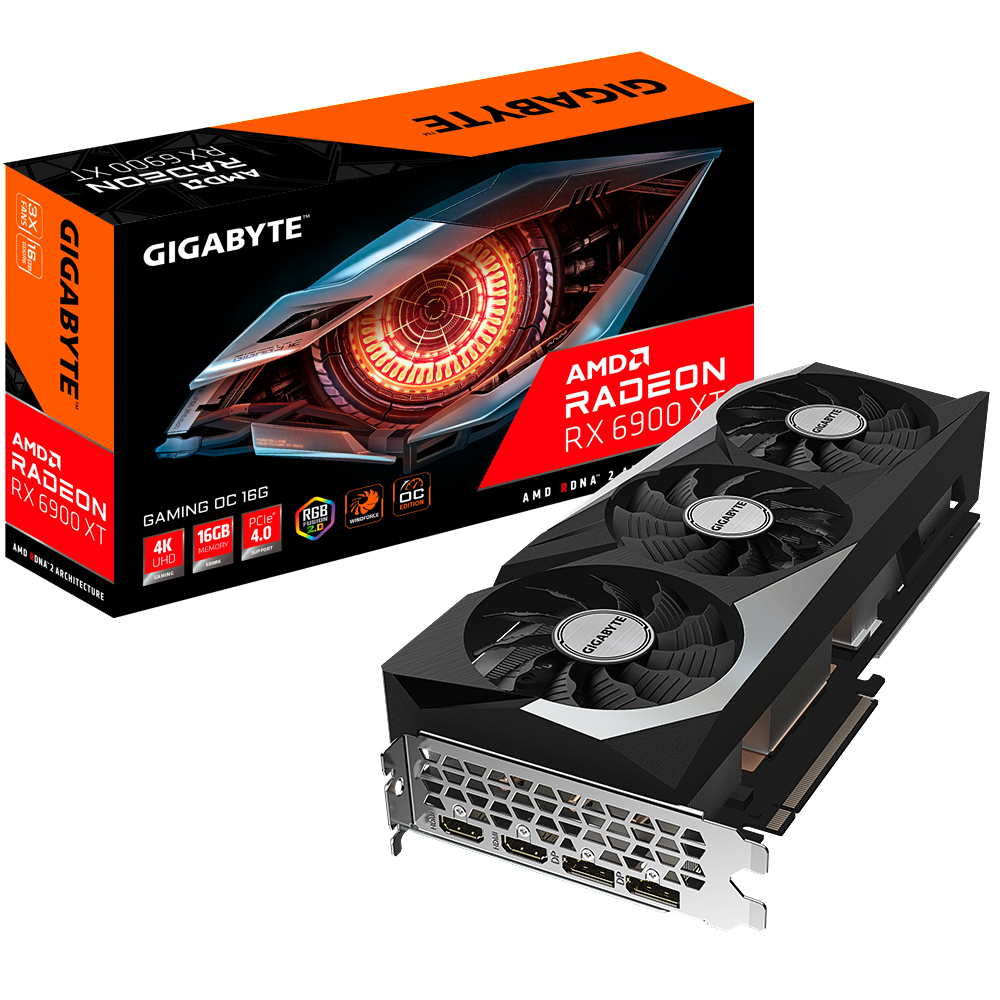 GIGABYTE Radeon ™ RX 6900 XT GAMING OC 16G (GV-R69XTGAMING OC-16GD) (AMD, Grafikkarte)